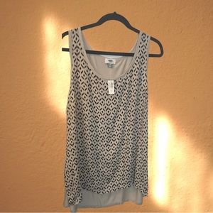 Old Navy Women’s Black & Tan Sleeveless Top Size XL **BRAND NEW W/TAGS**